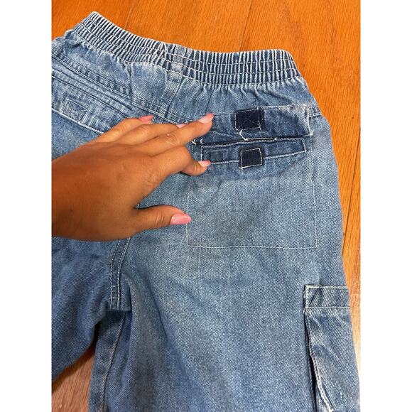 Vintage Disney Pixar Cars Denim Jean cargo Shorts 2000s y2k elastic band size 7 - Picture 7 of 8